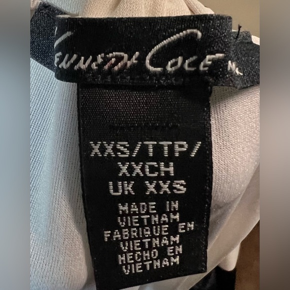 Kenneth Cole ZEBRA Black White Wide Stripe Maxi Dress size XXS FALL 2024 style - Picture 6 of 8